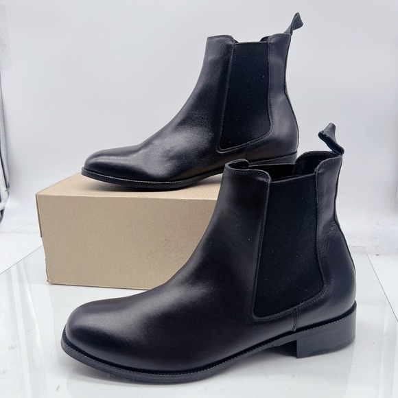 La Canadienne Smile Waterproof Chelsea Ankle Boots Bootie Black Leather US 11 - Picture 3 of 13